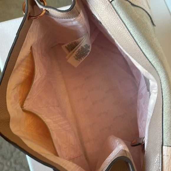 VGC TED BAKER LONDON 100% BOVINE LEATHER SHOULDER BAG/CLUTCH W ROSE GOLD HW - Picture 5 of 17